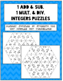 Adding & Subtracting, Multiplying & Dividing Integer Puzzl