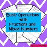 Adding, Subtracting, Multiplying, Dividing Mixed Fractions