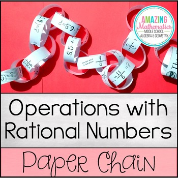 Preview of Adding, Subtracting, Multiplying, & Dividing Rational Numbers Chain Activity