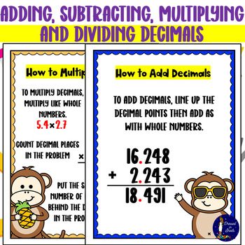 Preview of Adding, Subtracting, Multiplying, and Dividing Decimals