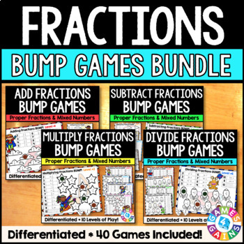 Preview of Adding & Subtracting Fractions, Multiplying & Dividing Fractions Games Practice