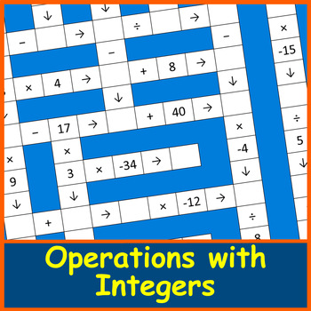 Preview of Adding, Subtracting, Multiplying, and Dividing Integers | Crossword Puzzles