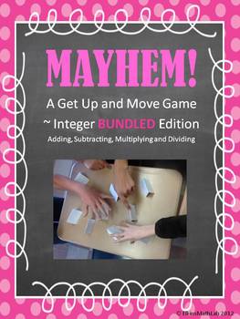 Preview of Adding, Subtracting, Multiplying and Dividing Integers Game