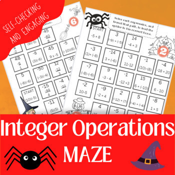 Preview of Adding, Subtracting, Multiplying and Dividing Integers Practice Activity