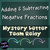 Adding & Subtracting Negative Fractions Team Relay