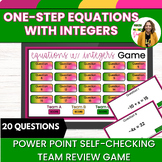 Adding & Subtracting One-Step Equations w/Integers Digital