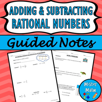 Preview of Adding & Subtracting Rational Numbers Guided Notes