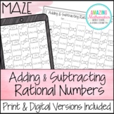 Adding & Subtracting Rational Numbers Worksheet - Maze Activity