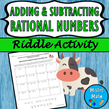 Preview of Adding & Subtracting Rational Numbers Riddle Activity