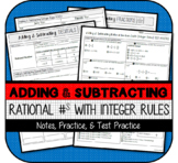 Adding & Subtracting Rational Numbers with Integer Rules N