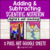 Adding & Subtracting Scientific Notation Pixel Art