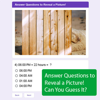 Adding & Subtracting Time (Hours) - Google Forms Math Game | Distance ...