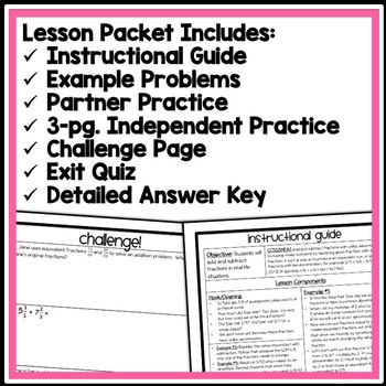 Adding & Subtracting Unlike Fraction Word Problems, 5th Grade Practice