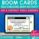 Adding & Subtracting Whole Numbers Boom Cards | 4th Grade 