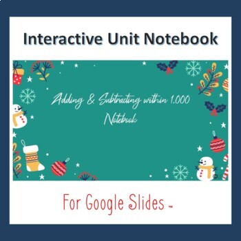 Preview of Adding & Subtracting within 1,000 Digital Unit Notebook