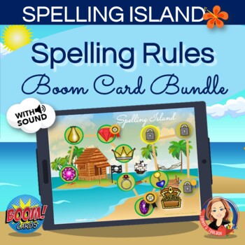 Preview of Adding Suffixes Boom Card Hunt Games Bundle