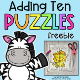 Adding Ten Puzzles Freebie