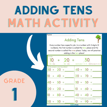 Preview of Adding Tens | Printable Math Activity