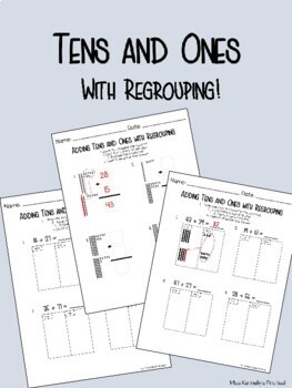 Preview of Adding Tens and Ones with Regrouping