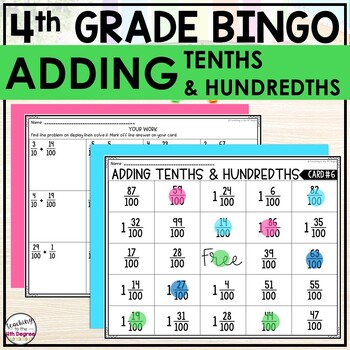 Preview of Adding Tenths and Hundredths Bingo Game