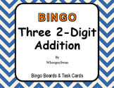 Adding Three 2-Digit Addition BINGO and Task Cards