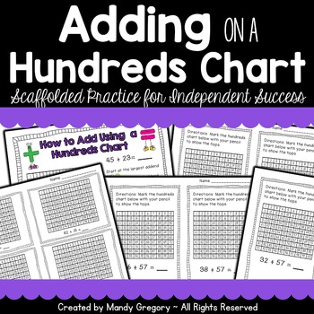 Preview of Adding Two Digit Numbers On A Hundreds Chart