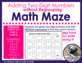 Adding Two-Digit Numbers WITHOUT Regrouping Math Maze for 