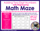 Adding Two-Digit Numbers WITH Regrouping Math Maze for 2nd