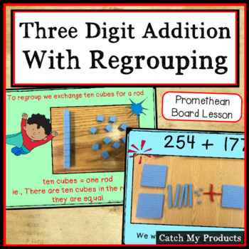 Preview of Addition with Regrouping for PROMETHEAN Board