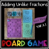 Adding Unlike Fractions Board Game