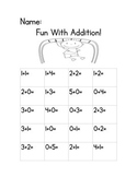 Adding Up To 5--- 40 Addition Fluency Practice Sheets