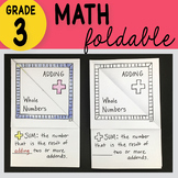 Adding Whole Numbers Foldable by Math Doodles 3rd Grade