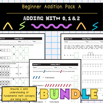 Preview of Adding With 0, 1 & 2: Beginner Addition Skills Bundle
