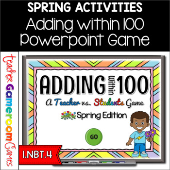 Preview of Adding Within 100 Spring Powerpoint Game