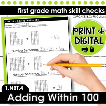Preview of Adding Within 100 Worksheets and 1st Grade Addition Worksheets