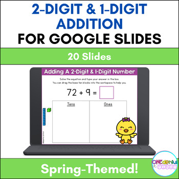 Preview of Spring Adding a 2-Digit and 1-Digit Number for Google Slides