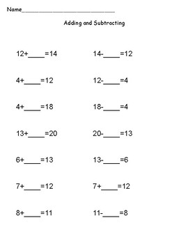 Adding and Subtracting: Related Facts by The Real Miss Nelson | TPT