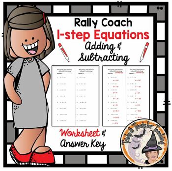 Preview of Adding and Subtracting 1 step Equations Rally Coach Partners with ANSWER KEY