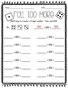 Adding and Subtracting 10 and 100 Worksheets and Activities | TpT