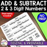 Adding and Subtracting 2 Digit and 3 Digit Numbers Bundle