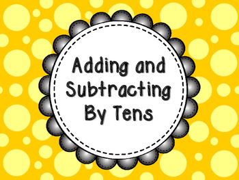 Preview of Adding and Subtracting By Tens on the Number Line
