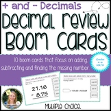 Adding and Subtracting Decimal Boom Cards: Distance Learni