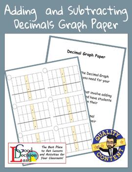 Preview of Adding and Subtracting Decimal Graph Paper