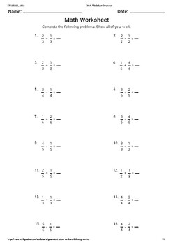 Adding And Subtracting Decimals - 100 Questions By Educatemate 