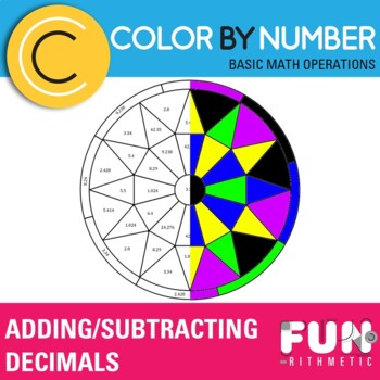 Preview of Adding and Subtracting Decimals Color by Number