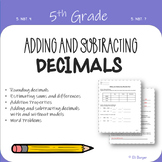 Adding and Subtracting Decimals - 5th Grade Test
