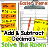 Adding and Subtracting Decimals Activity - Easter 5th Grad