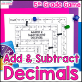 Adding and Subtracting Decimals Game - Math Review Board G