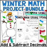 Adding and Subtracting Decimals Bundle - Christmas Math Ac