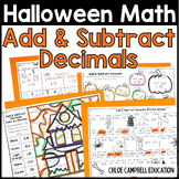 Adding and Subtracting Decimals Color by Number - Hallowee